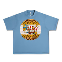 Pebble Blue god bless america round coaster Urban Heavy Tee - HRA Design Shop
