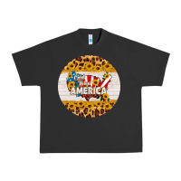 Pigment Black god bless america round coaster Urban Heavy Tee - HRA Design Shop