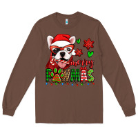 Chestnut merry pawmas christmas french bulldog Long Sleeve Tee - Jasminsmagicworld