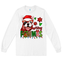 White merry pawmas christmas french bulldog Long Sleeve Tee - Jasminsmagicworld