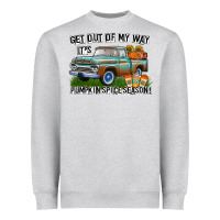 Heather Grey Get Out Of My Way It's Pumpkin Spice Season Heavyweight Sweatshirt - CowhideDigitalArt
