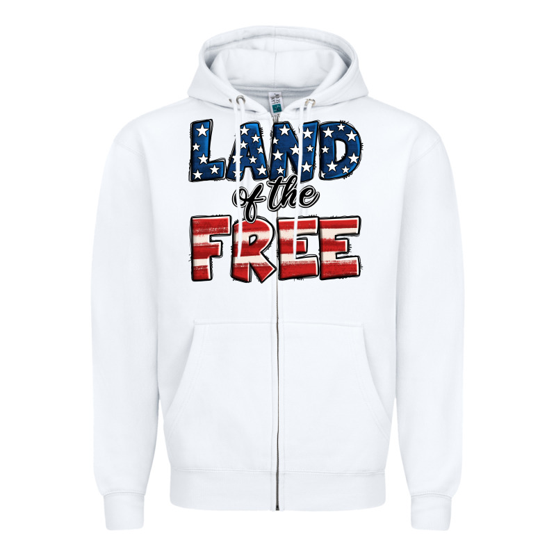 Land Of The Free America Zipper Hoodie by Jasminsmagicworld | Teevron