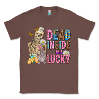 Chestnut easter dead inside but lucky  with skeleton Classic Tee - AdoDesignShop