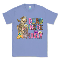 Colony Blue easter dead inside but lucky  with skeleton Classic Tee - AdoDesignShop