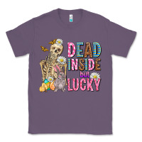 Lavender easter dead inside but lucky  with skeleton Classic Tee - AdoDesignShop