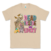 Mushroom easter dead inside but lucky  with skeleton Classic Tee - AdoDesignShop