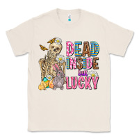 Natural easter dead inside but lucky  with skeleton Classic Tee - AdoDesignShop