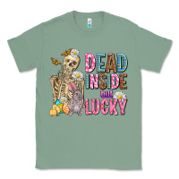 Sage easter dead inside but lucky  with skeleton Classic Tee - AdoDesignShop