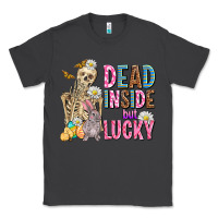 Smoke easter dead inside but lucky  with skeleton Classic Tee - AdoDesignShop