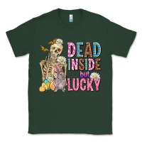 Sports Green easter dead inside but lucky  with skeleton Classic Tee - AdoDesignShop