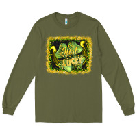 Army Green just lucky Long Sleeve Tee - AdoDesignShop