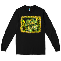 Black just lucky Long Sleeve Tee - AdoDesignShop