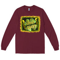 Burgundy just lucky Long Sleeve Tee - AdoDesignShop