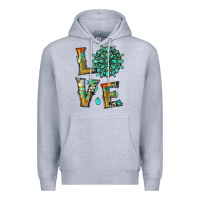 Heather Grey love with gemstone Premium Hoodie - Artiststas
