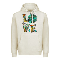 Oatmeal Heather love with gemstone Premium Hoodie - Artiststas