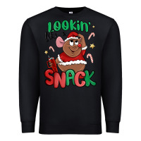 Black lookin' like a snack christmas character Premium Sweatshirt - MaliasSmallBusiness