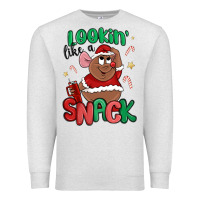 Oatmeal Heather lookin' like a snack christmas character Premium Sweatshirt - MaliasSmallBusiness