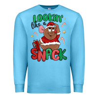 Ocean Blue lookin' like a snack christmas character Premium Sweatshirt - MaliasSmallBusiness
