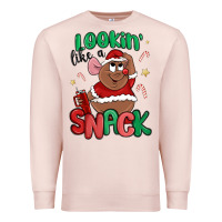 Pale Pink lookin' like a snack christmas character Premium Sweatshirt - MaliasSmallBusiness
