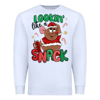 White lookin' like a snack christmas character Premium Sweatshirt - MaliasSmallBusiness