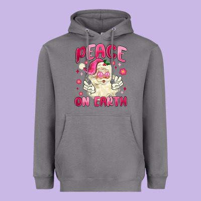 Peace On Earth Heavyweight Hoodie Designed By Maliassmallbusiness