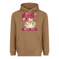 Toasted Coconut peace on earth Heavyweight Hoodie - MaliasSmallBusiness