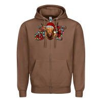 Chestnut joy highland cow Zipper Hoodie - Jasminsmagicworld