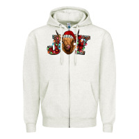 Oatmeal Heather joy highland cow Zipper Hoodie - Jasminsmagicworld