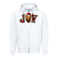 White joy highland cow Zipper Hoodie - Jasminsmagicworld