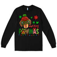 Black merry pawmas christmas dachshund Long Sleeve Tee - Jasminsmagicworld