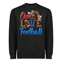 Black live love american football Heavyweight Sweatshirt - HRA Design Shop