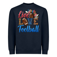 Navy live love american football Heavyweight Sweatshirt - HRA Design Shop