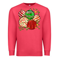 Cardinal merry christmas tree ball Premium Sweatshirt - MaliasSmallBusiness