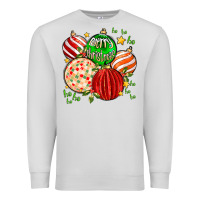 Dove Grey merry christmas tree ball Premium Sweatshirt - MaliasSmallBusiness