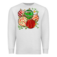 Oatmeal Heather merry christmas tree ball Premium Sweatshirt - MaliasSmallBusiness