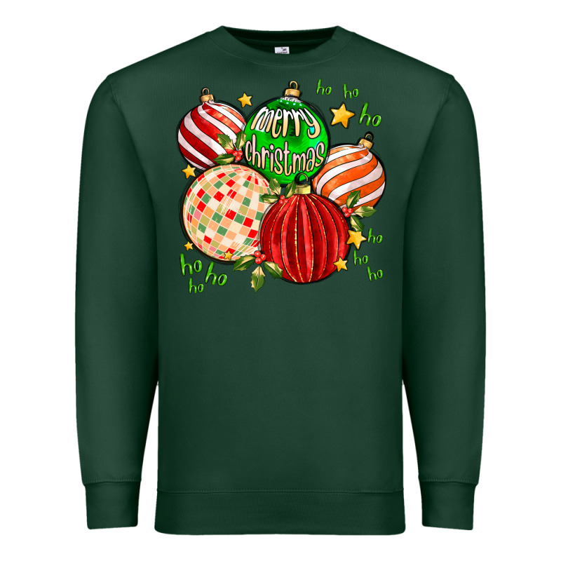 Merry Christmas Tree Ball Premium Sweatshirt by MaliasSmallBusiness | Teevron