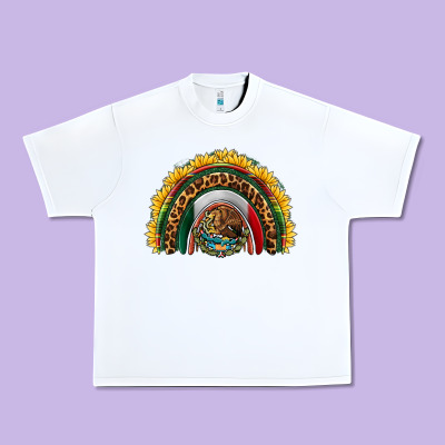 Mexico Sunflower Rainbow Urban Heavy Tee Designed By Hra Design Shop