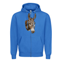 True Royal Andalusian Donkey Face Zipper Hoodie - LillyAllenDesigns