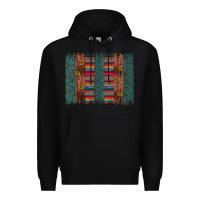 Black sunflower serape brush stroke Premium Hoodie - Artiststas