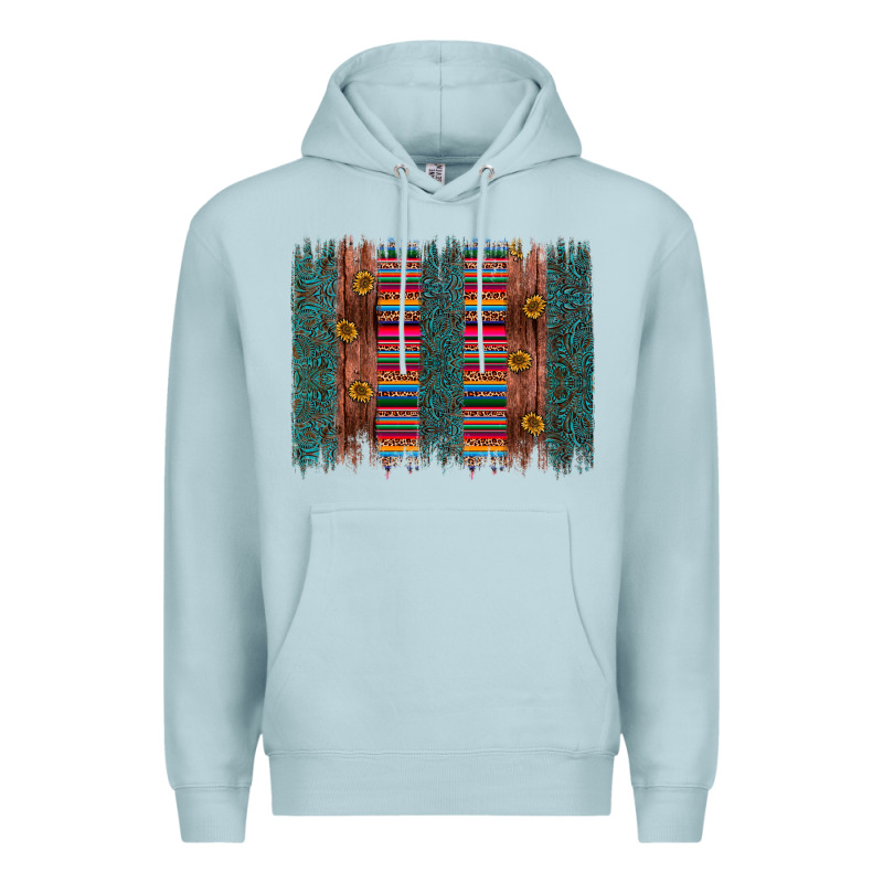 Sunflower Serape Brush Stroke Premium Hoodie by Artiststas | Teevron