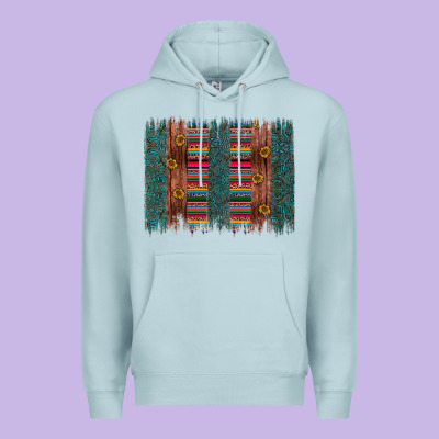 Sunflower Serape Brush Stroke Premium Hoodie Designed By Artiststas