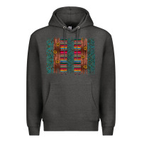 Charcoal Heather sunflower serape brush stroke Premium Hoodie - Artiststas