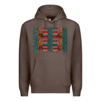 Coffee sunflower serape brush stroke Premium Hoodie - Artiststas