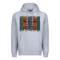 Heather Grey sunflower serape brush stroke Premium Hoodie - Artiststas