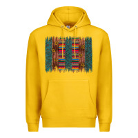 Lemon sunflower serape brush stroke Premium Hoodie - Artiststas