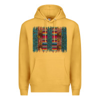 Mustard sunflower serape brush stroke Premium Hoodie - Artiststas