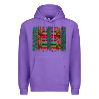 Purple sunflower serape brush stroke Premium Hoodie - Artiststas