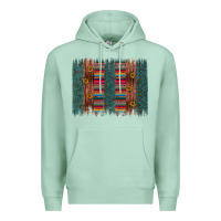 Seafoam sunflower serape brush stroke Premium Hoodie - Artiststas