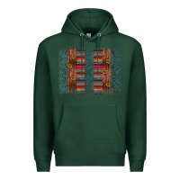 Sports Green sunflower serape brush stroke Premium Hoodie - Artiststas