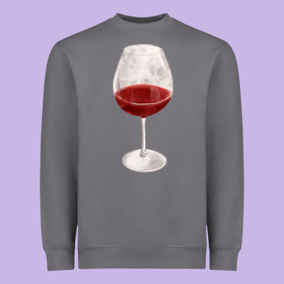Wine Glass Fa Element Heavyweight Sweatshirt Designed By Fadigitalartstudio